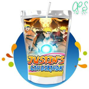 Naruto shippuden Capri Sun Birthday Labels Digital File Printable Instant Download