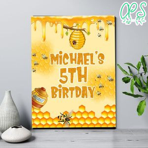 Honeycomb Birthday Welcome Sign Digital File Printable Instant Download