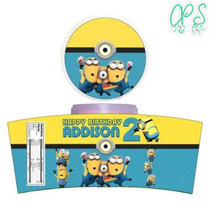 Minion Cotton Candy Label Template To Print At Home Instant Download