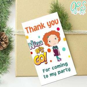 Nina Needs To Go Thank You Tag Customizable Template To Print At Home Instant Download