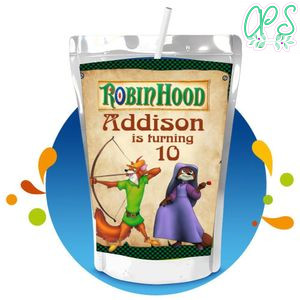 Robin hood Capri Sun Birthday Labels Digital File Printable Instant Download