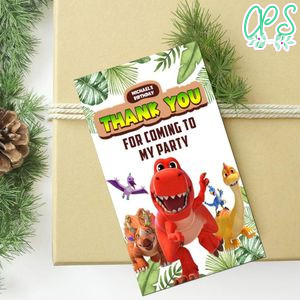 Little Dino School Thank You Tag Customizable Template To Print At Home Instant Download