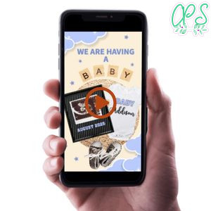 Pregnancy Announcement Video Invitation Digital Template Customizable Instant Download