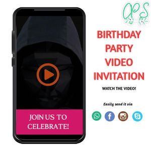 Squid game Video Invitation Digital Template Customizable Instant Download