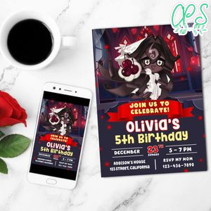 Black forest Cookie Run Kingdom Invitation Customizable Template to Print at Home Instant Download