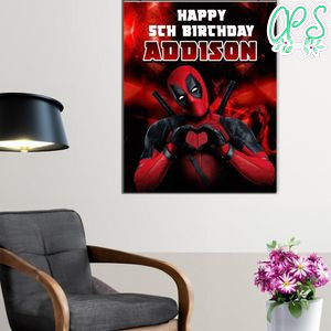 Deadpool Birthday Poster Digital File Printable Instant Download