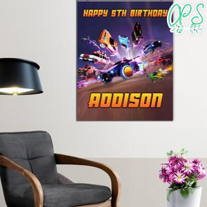 Rocket League Birthday Poster Digital File Printable Instant Download
