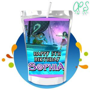 Moana 2 Capri Sun Birthday Labels Digital File Printable Instant Download