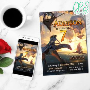 Avatar 3 Invitation Customizable Template to Print at Home Instant Download