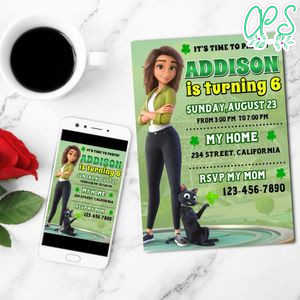 Sam Greenfield Luck Birthday Flyer Customizable Template to Print at Home Instant Download