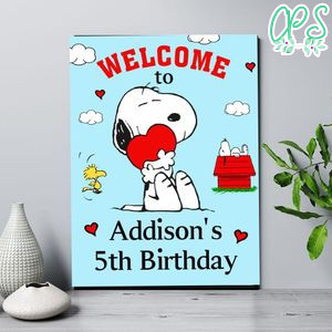Snoopy Birthday Welcome Sign Digital File Printable Instant Download
