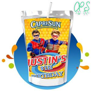 Henry danger Capri Sun Birthday Labels Digital File Printable Instant Download