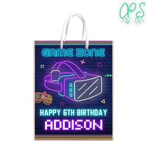 Virtual Reality Game Gift Bag Label Template Printable Instant Download