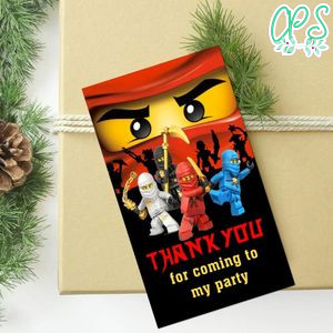 Ninjago Thank You Tag Customizable Template To Print At Home Instant Download