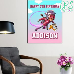 Rocketeer Birthday Poster Digital File Printable Instant Download