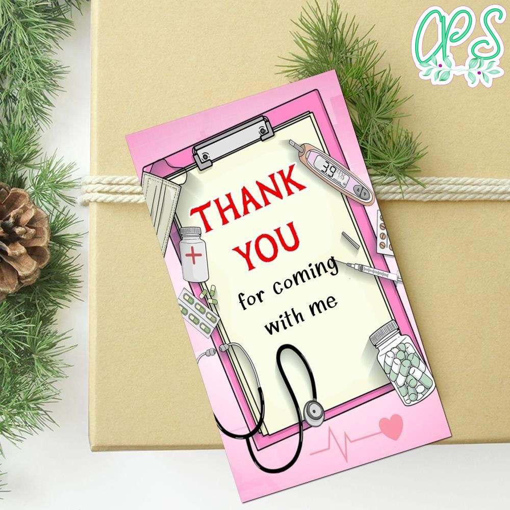 Nursing Thank You Tag Customizable Template To Print At Home Instant Download