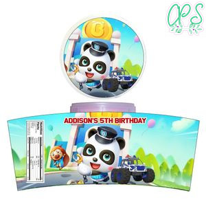 Babybus Police Cotton Candy Label Template To Print At Home Instant Download