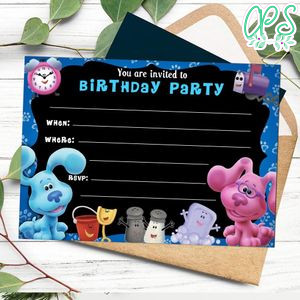Blues Clues fill in blank Invitation Customizable Template to Print at Home Instant Download