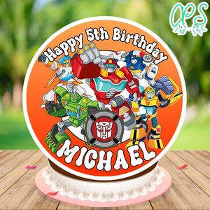 Rescue bots Cake Topper Template Printable Instant Download