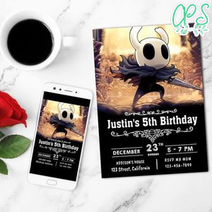 Hollow Knight Invitation Customizable Template to Print at Home Instant Download