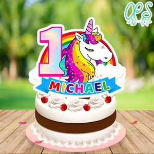 Unicorns Cake Topper Template Printable Instant Download