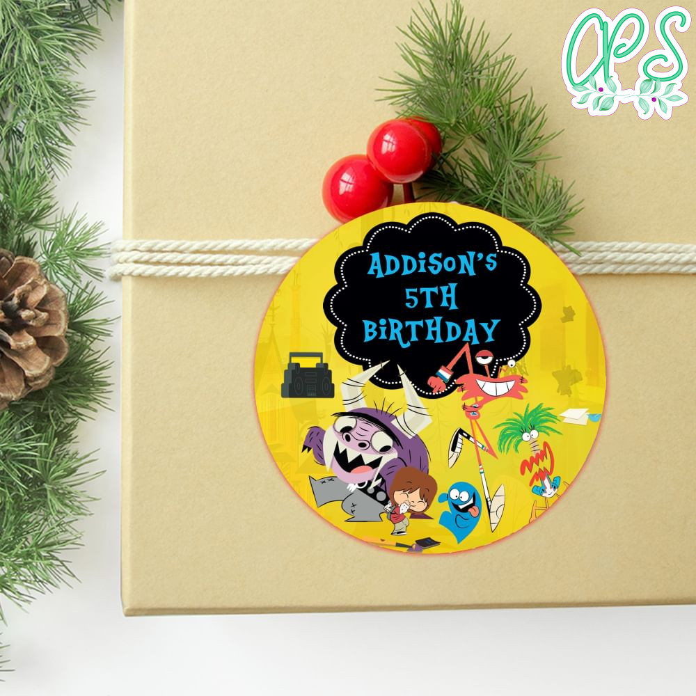 Foster's Home Circle Sticker Template Customizable DIY | CustomPartyShirts