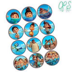 Disney Pixar Luca Cupcake Toppers Template Printable Instant Download