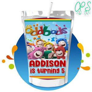 Oddbods Capri Sun Birthday Labels Digital File Printable Instant Download
