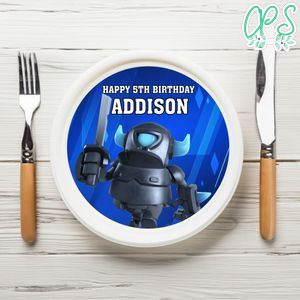 Mini Pekka Birthday Plate Template Customizable To Print At Home Instant Download