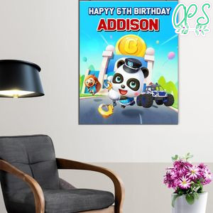 Babybus Police Birthday Poster Digital File Printable Instant Download