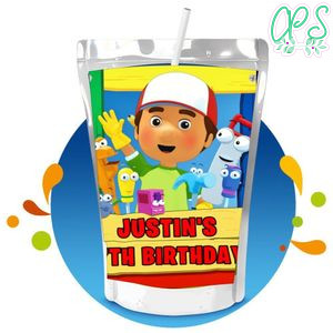 Handy Manny Capri Sun Birthday Labels Digital File Printable Instant Download