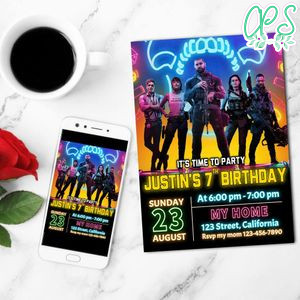 Army of the Dead Birthday Invitation Customizable Template to Print at Home Instant Download