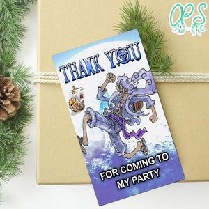 Luffy Gear 5 Thank You Tag Customizable Template To Print At Home Instant Download