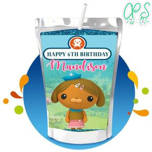 Dashi Dog Octonauts Capri Sun Birthday Labels Digital File Printable Instant Download
