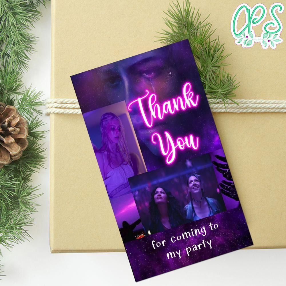 Euphoria Thank You Tag Customizable Template To Print At Home Instant Download