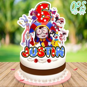 Digital Circus Cake Topper Template Printable Instant Download