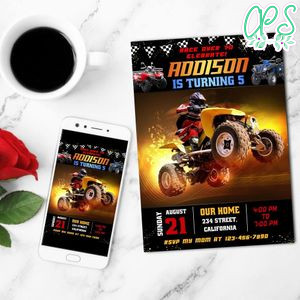 Atv Mobile Invite Customizable Template Instant Download