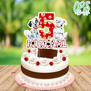 101 Dalmatians Cake Topper Template Printable Instant Download