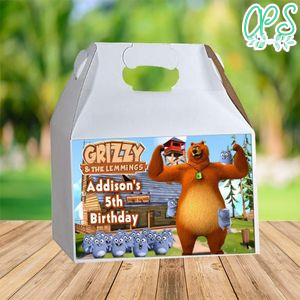 Grizzy And The Lemmings Gable Box Digital File Printable Instant Download