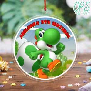 Yoshi Acrylic Ornament Birthday Gift