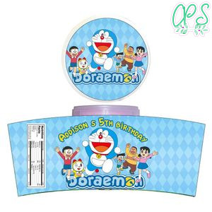 Doraemon Cotton Candy Label Template To Print At Home Instant Download