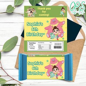 Luo Bao Bei Candy bar Label Customizable Template Instant Download