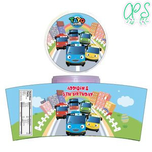 Tayo The Little Bus Cotton Candy Label Template To Print At Home Instant Download