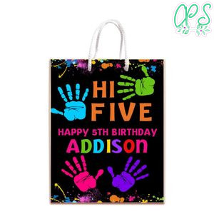Hi Five Gift Bag Label Template Printable Instant Download