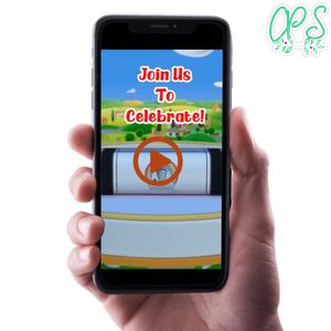 Junior express Birthday Video Invitation Digital Template Customizable Instant Download