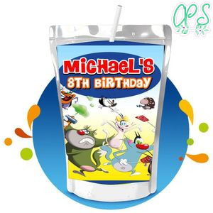 Oggy Capri Sun Birthday Labels Digital File Printable Instant Download