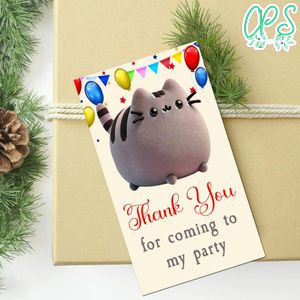 Cat Thank You Tag Customizable Template To Print At Home Instant Download