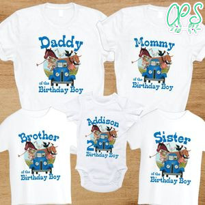 Little Blue Truck Family Birthday PNG file template