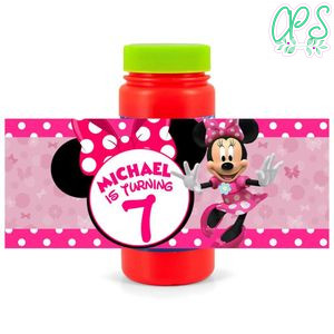 Minnie Mouse Bubbles Wrapper Template to Print at Home Instant Download