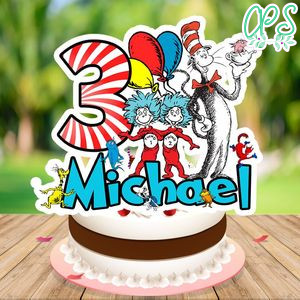 Dr seuss Cake Topper Template Printable Instant Download